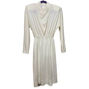 VTG J. Ellis Fit & Flare Midi Dress w/Elastic Waist Cotton Blend Women's Size XS